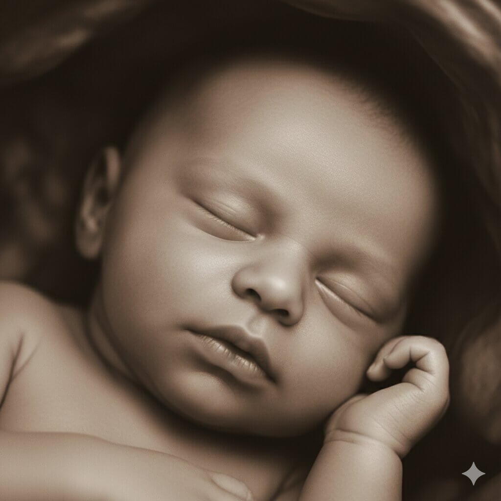 5D ultrasound image of a baby